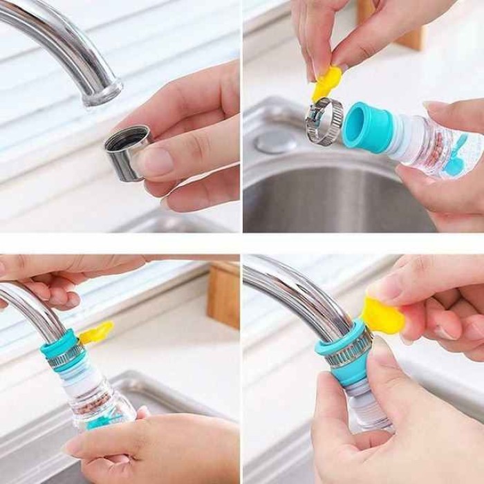 360 Rotatable Bent Water Saving Tap Aerator Diffuser Faucet Nozzle Filter Water Filter Swivel Head Kitchen Faucet Bubbler