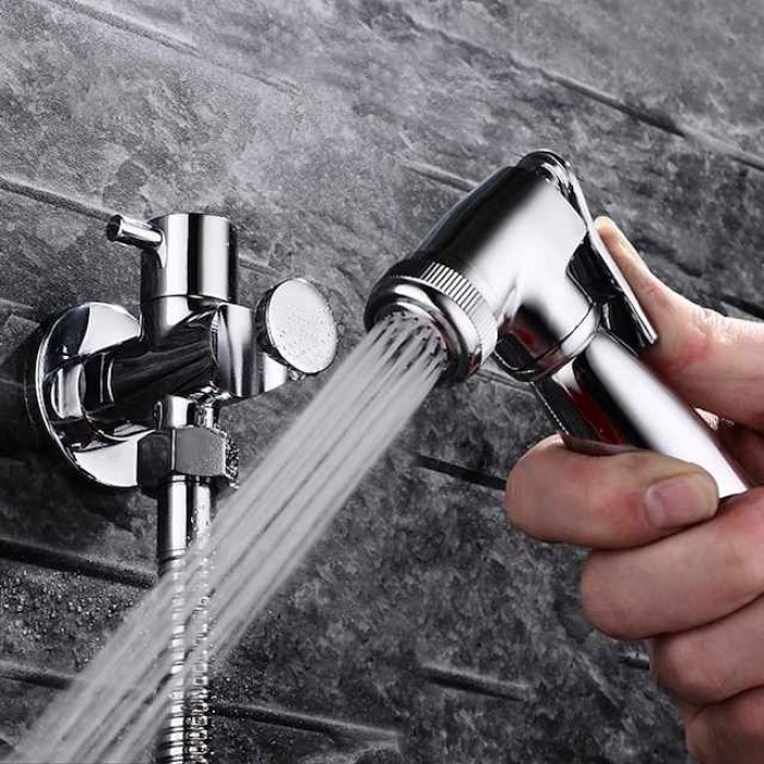 Brass Bathroom Sink Faucet,Single Handle One Hole Self-Cleaning  Handheld bidet Sprayer with Cold Water Only