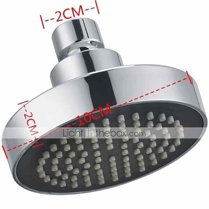 Round Chrome Plated Shower Top Spray，A Grade ABS Silvery Rainfall Soft Spray Function Rain Shower