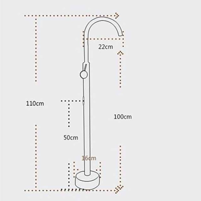 Antique Brass Bathtub Faucet Freestanding, 360 Swivel Spout Floor Mount Bath Tub Shower Filler Mixer Taps, Vintage Free Standing Clawfoot Tub with Hot and Cold Water Hose