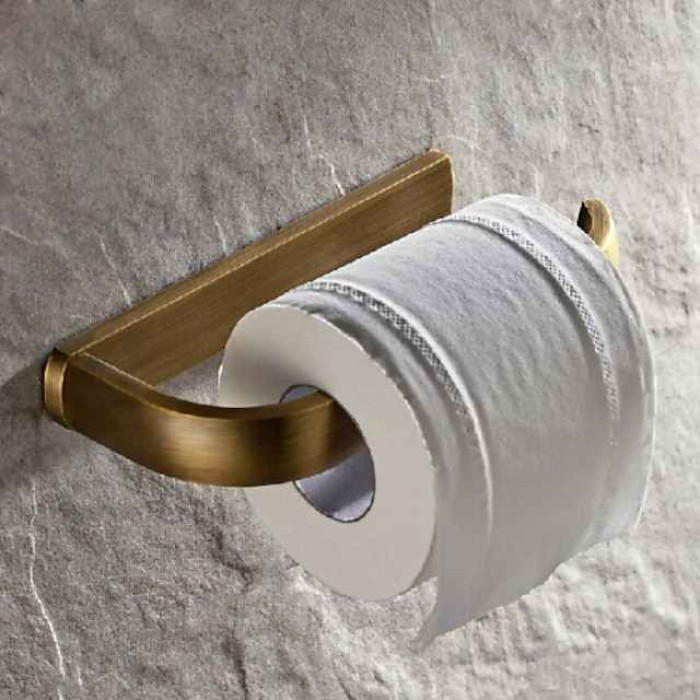 Antique Brass Toilet Roll Paper Holders,Towel Ring Hangers Bath Collection Set Wall Modern Mount