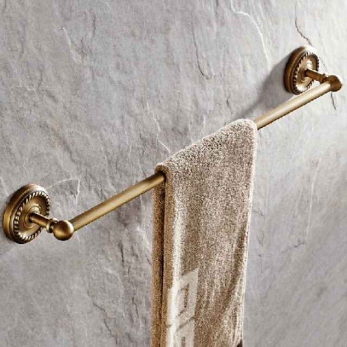 Towel Bar Antique Brass Single Bathroom Rod New Design Wall Mounted 60*7.5CM 1 pc