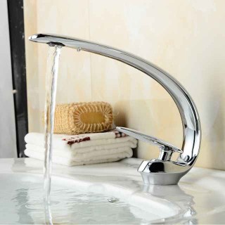 Bathroom Sink Faucet - FaucetSet Chrome Centerset One Hole / Single Handle One HoleBath Taps