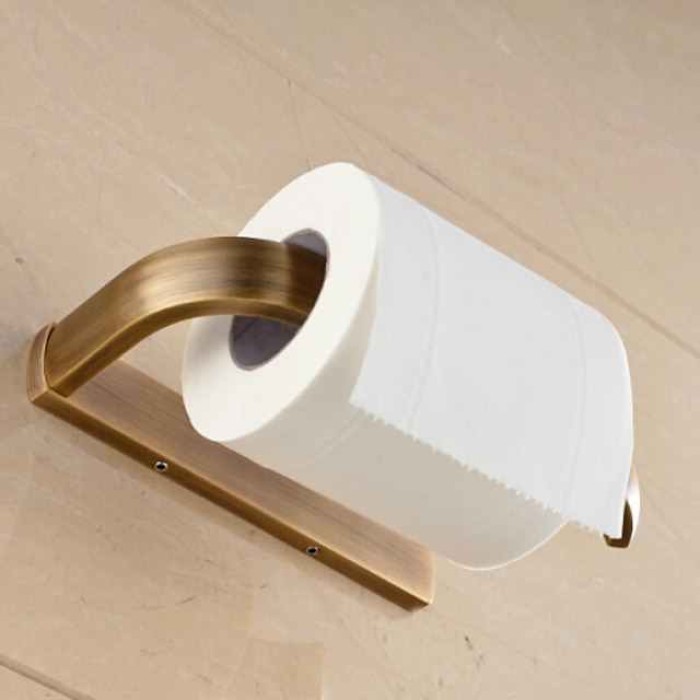 Toilet Paper Holders Contemporary Brass Roll Paper Holder Matte Brass 1pc