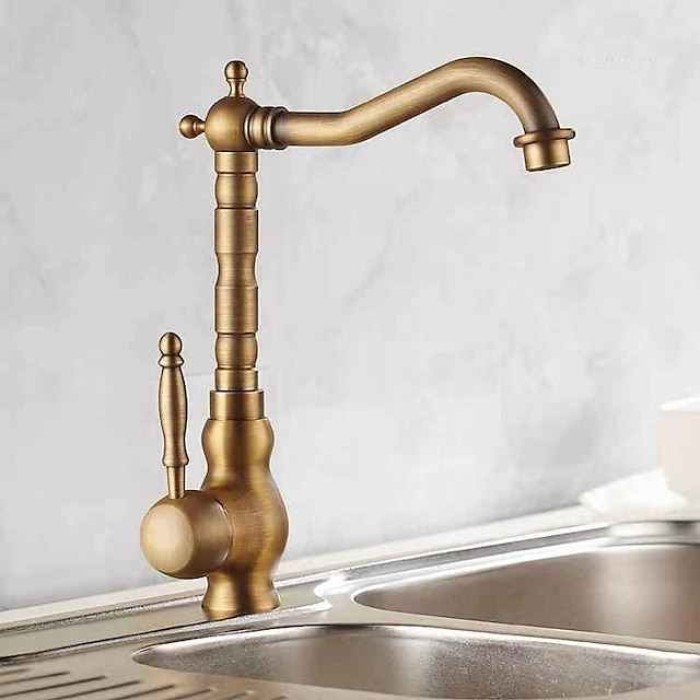 Bathroom Sink Faucet Copper/Centerset Basin Faucet Single Handle One Hole Bath Taps Contain with Cold and Hot Water