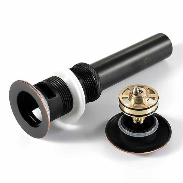 Faucet accessory - Superior Quality - Contemporary Brass Pop-up Water Drain With Overflow - Finish - Oil Rubbed Bronze