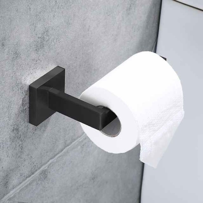 Toilet Paper Holder Bathroom Tissue Holder Paper Roll SUS 304 Stainless Steel Wall Mount (Matte Black/Chrome/Brushed Nickel/Golden)