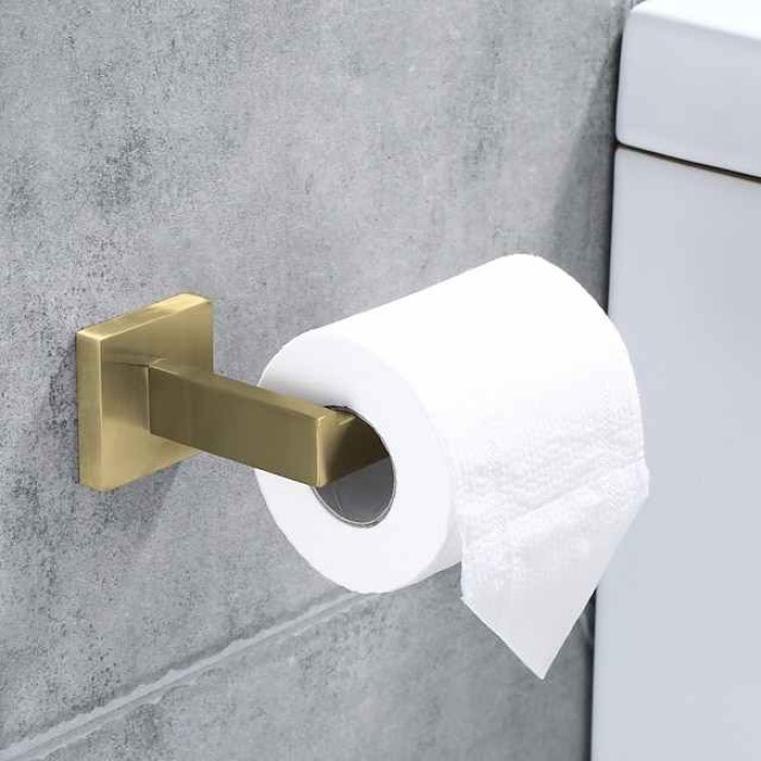 Toilet Paper Holder Bathroom Tissue Holder Paper Roll SUS 304 Stainless Steel Wall Mount (Matte Black/Chrome/Brushed Nickel/Golden)