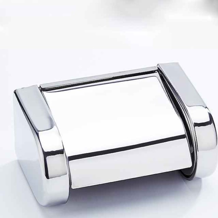 Toilet Paper Holder Stainless Steel Waterproof Paper Roll Holders Wall Mounted(Polishing Chrome)