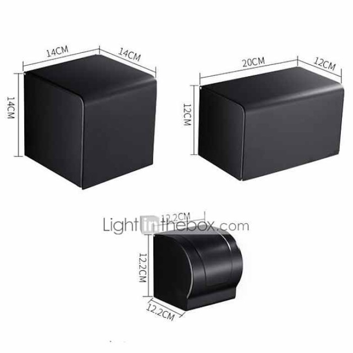 Toilet Paper Holder Contemporary Aluminum Wall Mounted Toilet Paper Roll Holder Matte Black 1pc