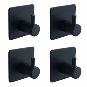 Robe Hook Self-adhesive Contemporary Stainless Steel Bathroom Towel Hook Wall Mounted 4pcs