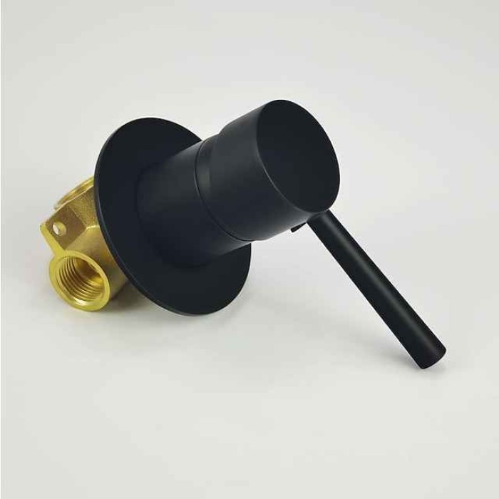 Bathtub Faucet,Brass Painted Finishes Black Split Bathtub Faucet with Hand-held Water Outlet and Wall Entry