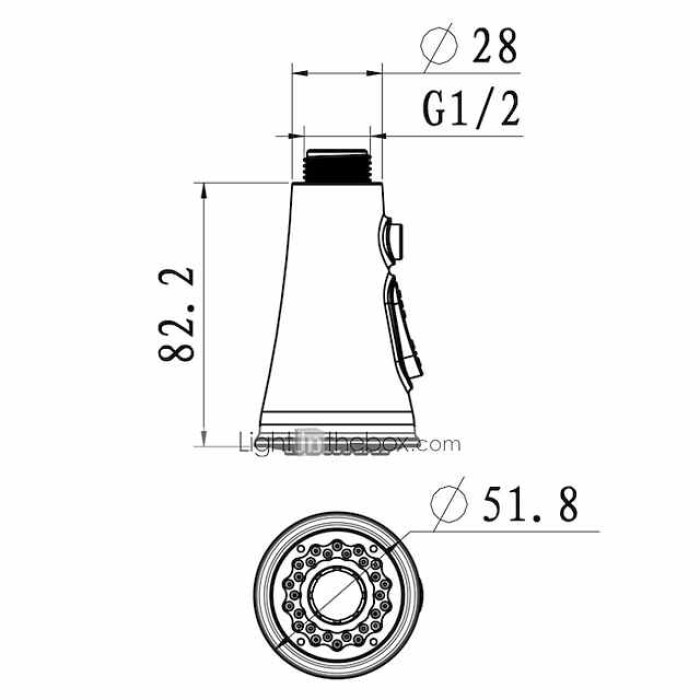 ABS Pull out Kitchen Shower Pull Out Sprayer Kitchen Faucet Replacement Shower Spray Head Chrome Finish