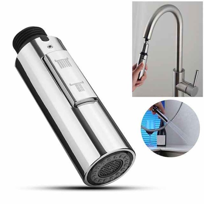 ABS Pull out Kitchen Shower Pull Out Sprayer Kitchen Faucet Replacement Shower Spray Head Chrome Finish