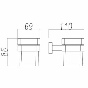 Toothbrush Holder & Tooth Glass Sets Wall Mounted Stainless Steel for Bathroom