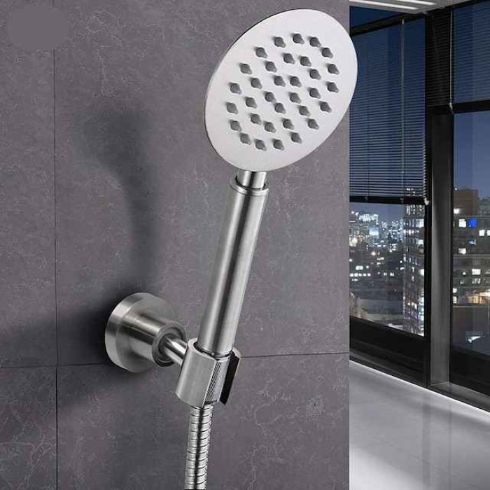 Wall Mounted Stainless Steel Waterproof  360 ° Rotatable Hand-held Shower Stand, Bidet Nozzle Seat, Bathroom Accessories