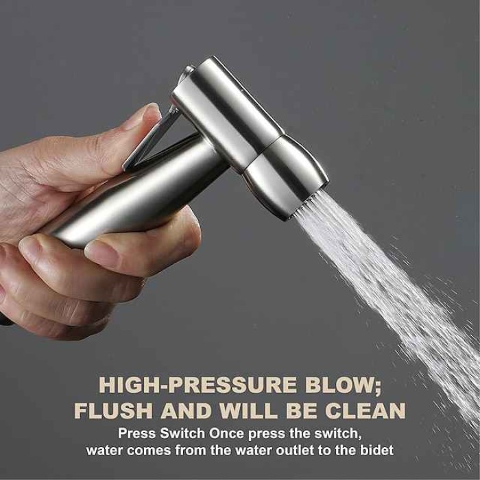 Washlet Bidet Faucet Stainless SteelToilet Handheld bidet Sprayer Self-Cleaning Contemporary