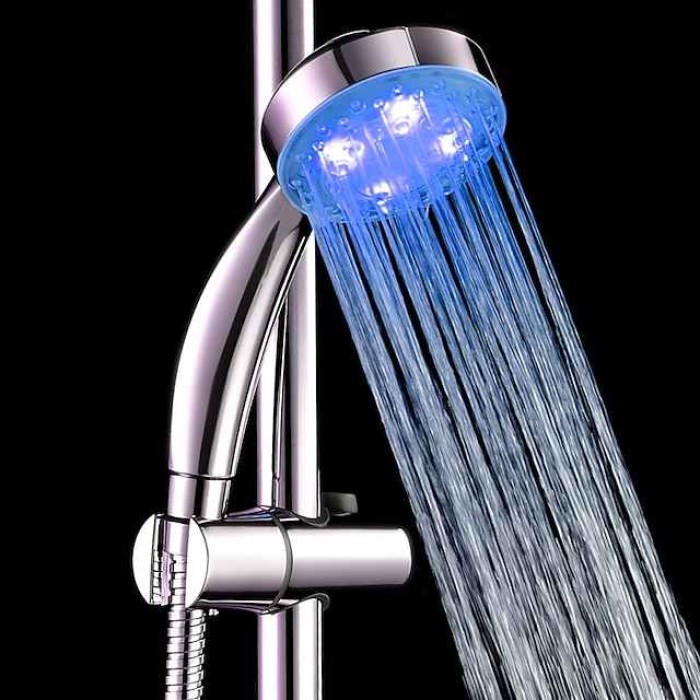 Contemporary Hand Shower Chrome Feature - Shower / Color Gradient / Rainfall, Shower Head