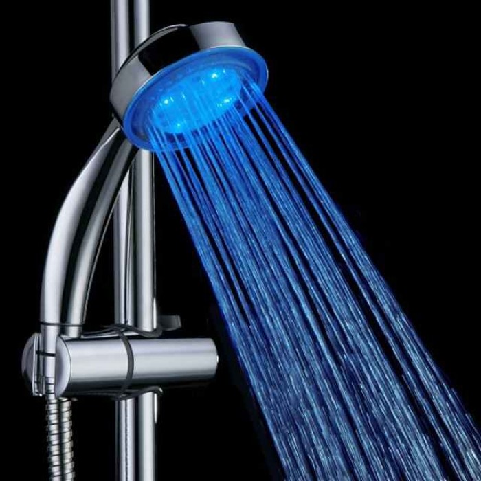 LED Shower Head Color Changing 2 Water Mode 7 Color Glow Light Automatically Changing Handheld Showerhead