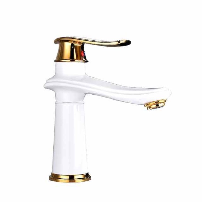 Bathroom Sink Faucet - Classic Electroplated Centerset Single Handle One HoleBath Taps