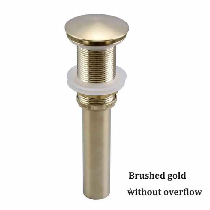 Brass Pop Up Sink Drain Stopper with Overflow Bathroom Faucet Vessel Vanity Sink Drainer