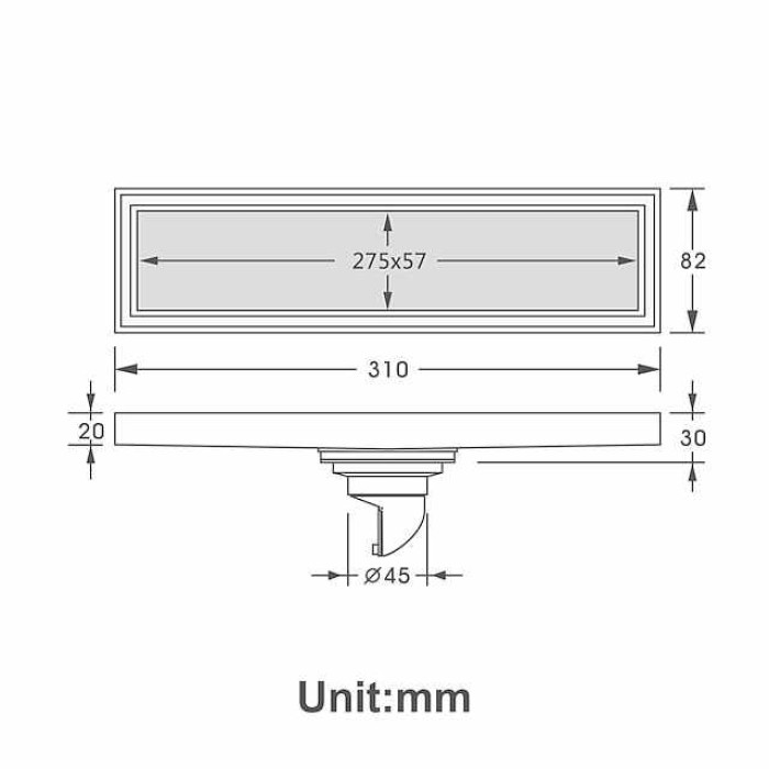 Drain New Design Contemporary Brass 1pc - Bathroom Floor Mounted