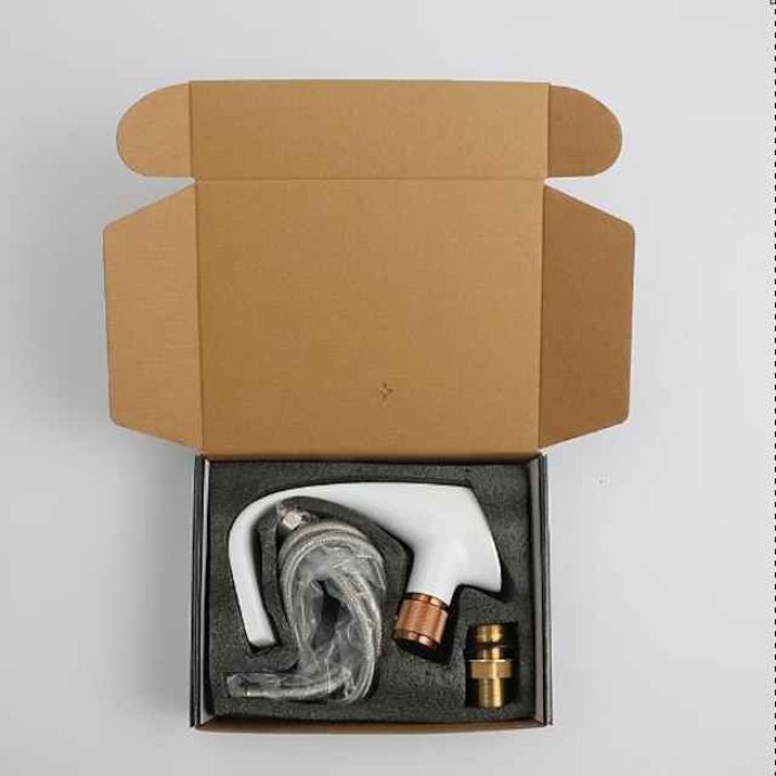 Bathroom Sink Faucet, Brass Waterfall Mixer Basin Taps Chrome Finish Single Handle One Hole Bath Tap with Hot and Cold Hose