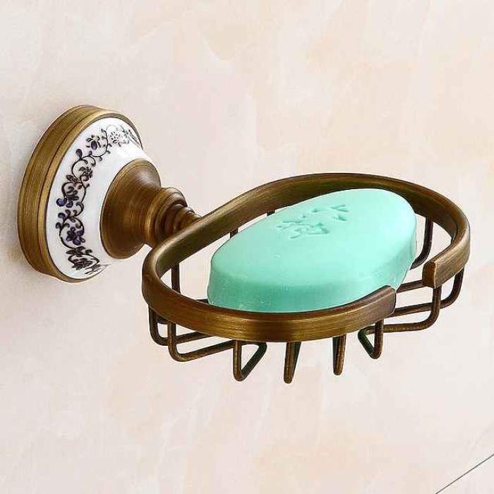 Soap Dishes & Holders Creative / Multifunction Antique / Traditional Brass / Ceramic Bathroom Wall Mounted