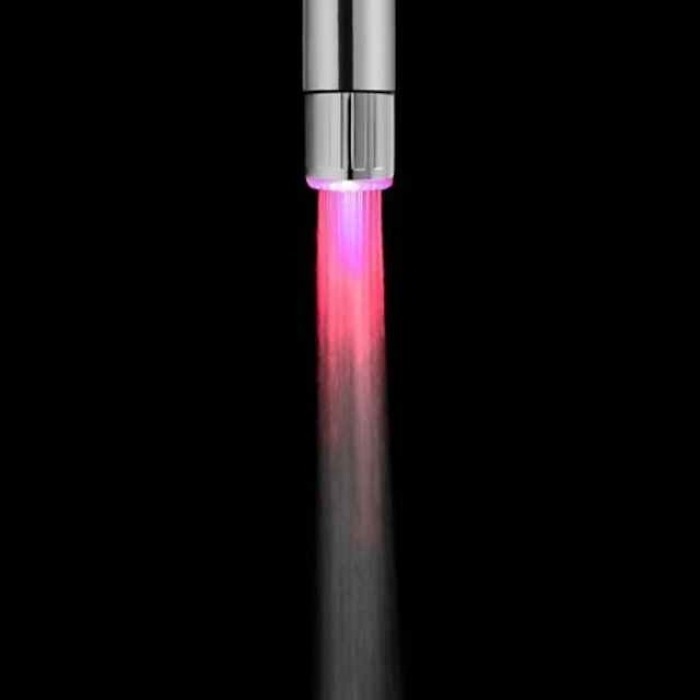 Glow LED Faucet Temperature Sensor Light RGB 3 Color Shower Kitchen Water Tap