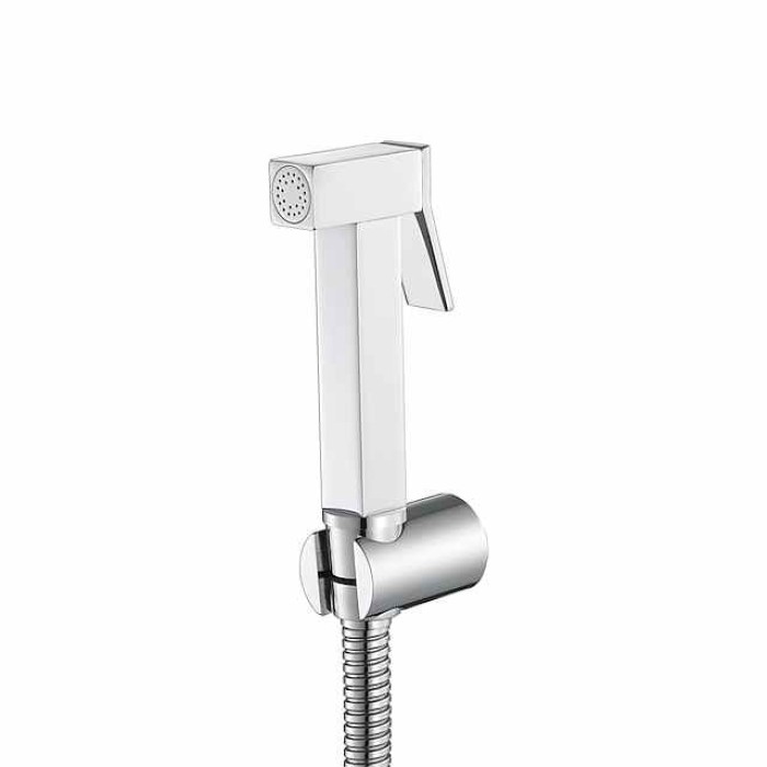 Single Hole Bidet Electroplated Toilet Handheld Bidet Sprayer Self-Cleaning Contemporary