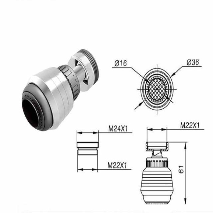 Kitchen Basin Faucet bubbler splash proof water saver booster filter filter fitting