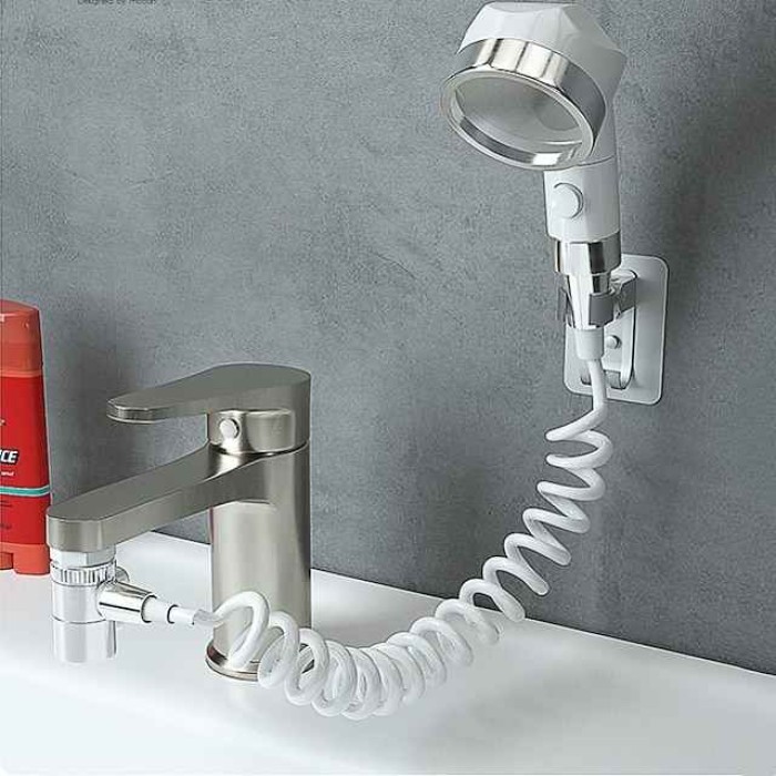 Wall Mounted Shower Faucet Set Bathroom Bathtub Shower Hand Held Spray Mixer Handheld Washing Basin Faucet Shower Head