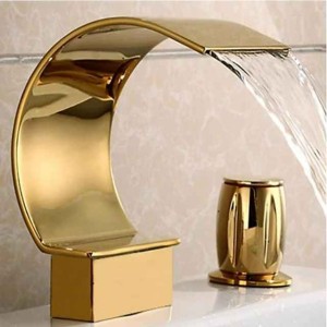 Bathroom Sink Faucet - Widespread Painted Finishes Vessel Two Handles One HoleBath Taps Modern Single Hole Bathroom Faucet, Single Handle Bathroom Faucet Chrome, Bathroom Sink Faucet, Drain Assembly