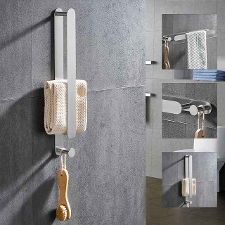 Towel Bar / Bathroom Shelf New Design / Self-adhesive / Creative Contemporary / Modern Stainless Steel 1PC - Bathroom Single / 1-Towel Bar Wall Mounted