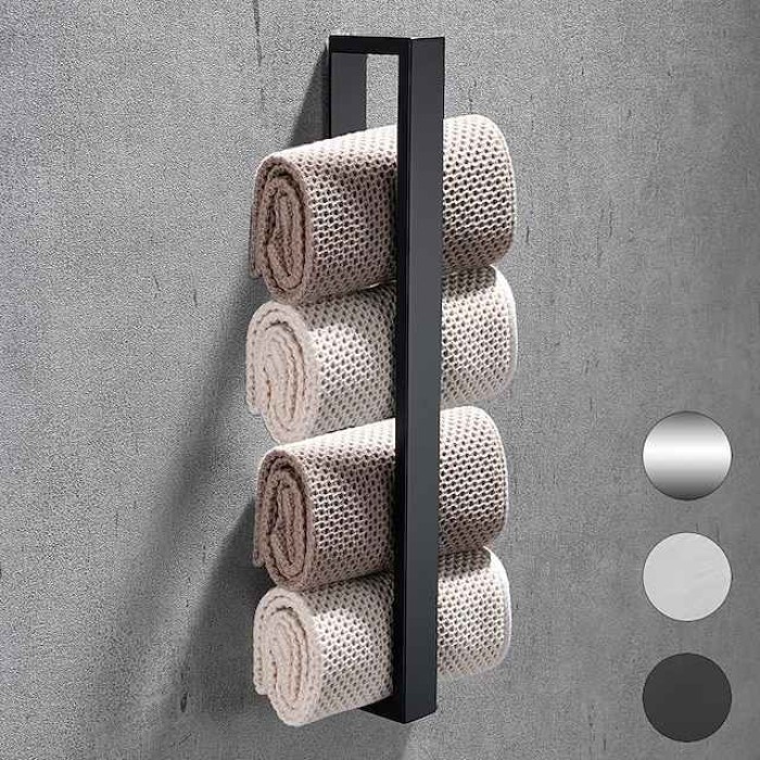 Towel Bar / Bathroom Shelf New Design / Self-adhesive / Creative Contemporary / Modern Stainless Steel 1PC - Bathroom Single / 1-Towel Bar Wall Mounted