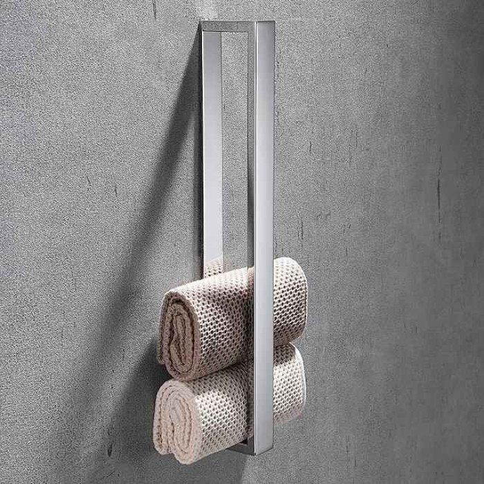 Towel Bar / Bathroom Shelf New Design / Self-adhesive / Creative Contemporary / Modern Stainless Steel 1PC - Bathroom Single / 1-Towel Bar Wall Mounted