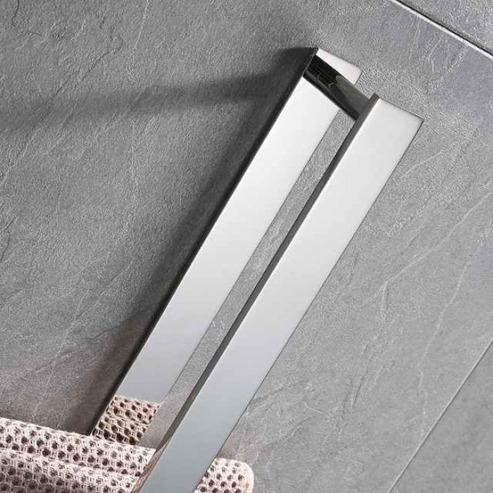 Towel Racks for Bathroom,Self-Adhesive Towel Bar Wall Mounted SUS304 Stainless Steel No Drill Towel Holders for Toilet Bathroom,Kitchen(Black/Chrome/Brushed Nickel)40cm