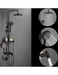 Shower System Faucet Combo Set with 8" Rain Showerhead, Multi-Function Hand Shower, Adjustable Slide Bar and Soap Dish Wall Mounted Ceramic Valve Bath Shower Mixer Taps