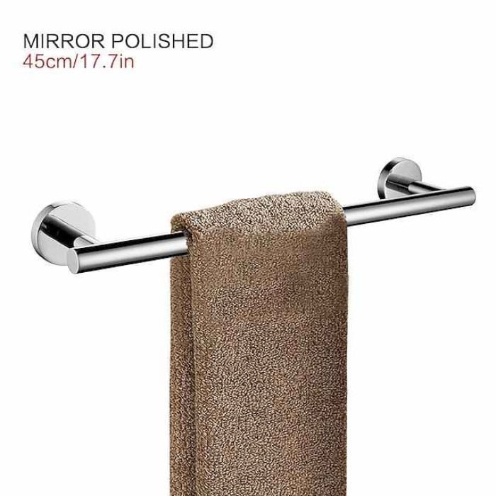 Towel Bar Stainless Steel Bathroom Shelf Single Rod Wall Mounted New Desig 1 pc 30/40/45/50/60cm