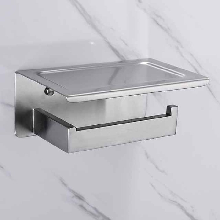 Bathroom Hardware Accessory Set -Towel Bar Toilet Paper Holder Robe Hook-Stainless Steel Low Carbon Steel Metal Wall Mounted