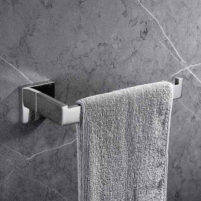 Bathroom Hardware Accessory Set,Stainless Steel  Contain with Towel Bar,Robe Hook, Toliet Paper Holder and Bathroom Rack Wall Mounted Polished/Brushed/Painted Finishes