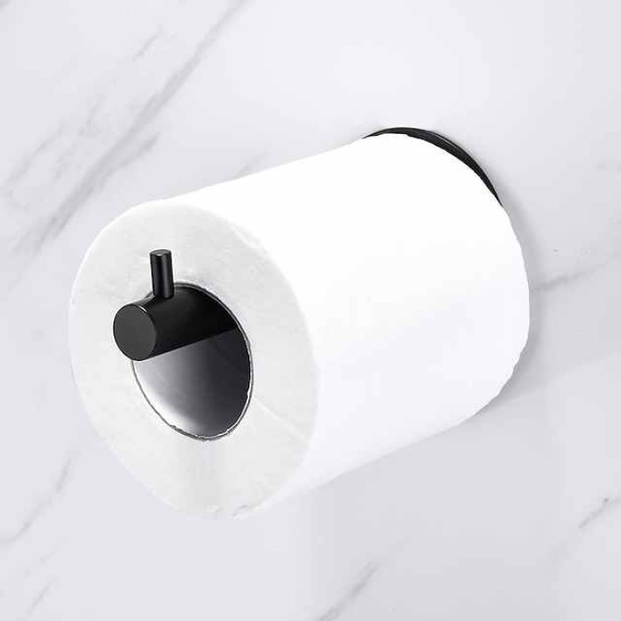 Toilet Paper Holder Round New Design Self-adhesive Stainless Steel Bathroom Roll Paper Shelf Wall Mounted 1pc