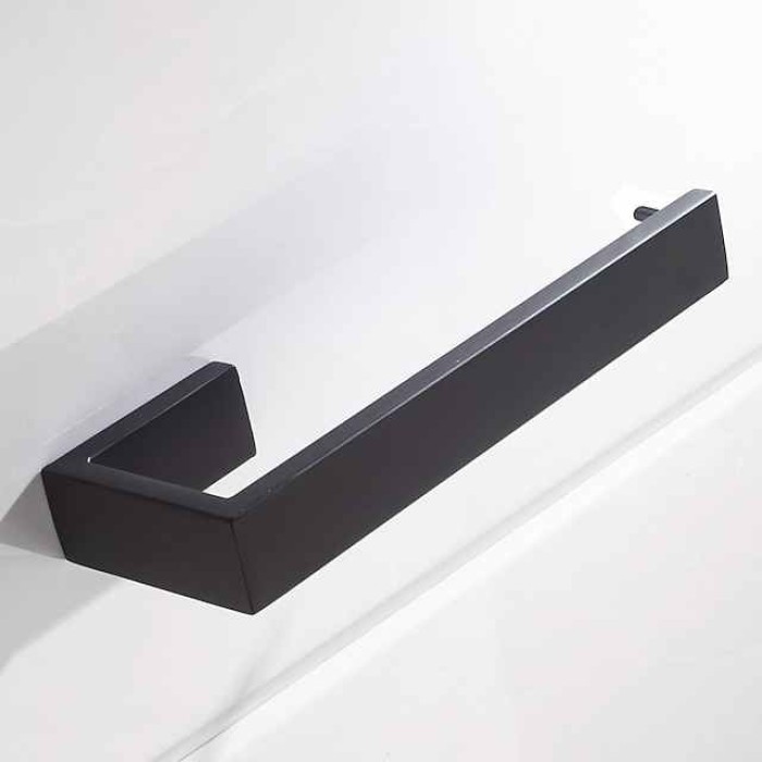 Bathroom Towel Bar 304 Stainless Steel Single Bar Matte Black, Mirror Polished, Brushed Wall Mounted Bathroom & Kitchen