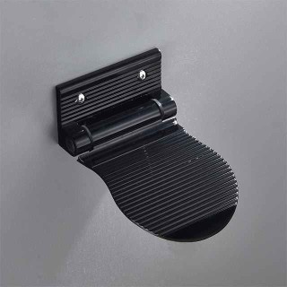 Bathroom Foot Rest Heavy Duty Aluminum Alloy Shaving Shelf Fold-Up Shower Foot Rest for Shaving Legs(Black/Silvery)