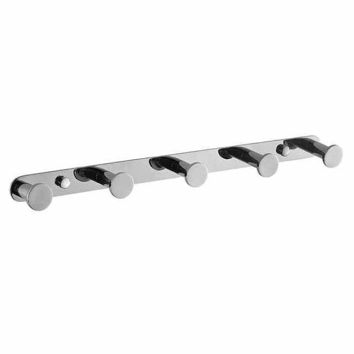 Robe Hooks New Design Contemporary Stainless Steel Material Bathroom Wall Mounted 3 or 4 or 5 or 6 Hooks Silvery 1pc