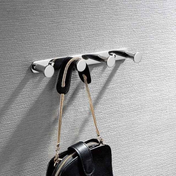 Robe Hooks New Design Contemporary Stainless Steel Material Bathroom Wall Mounted 3 or 4 or 5 or 6 Hooks Silvery 1pc