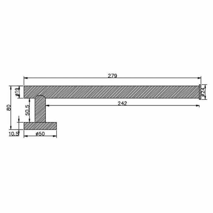 Towel Bar and Towel Rack with Hooks New Design Stainless Steel Bathroom Towel Rack Wall Mounted Painted Finishes 1pc