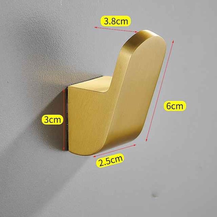 Multifunction Robe Hooks Aluminum for Bathroom and Kitchen Wall Mounted New Design 3pcs