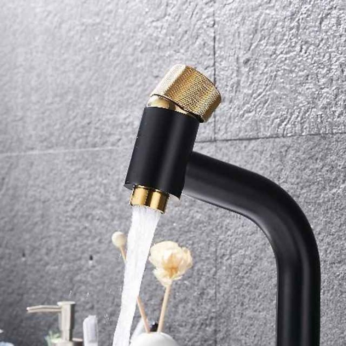 Bathroom Sink Faucet - Waterfall Electroplated Centerset Single Handle One HoleBath Taps / Bathroom Sink Faucet+ Accessories / Vintage / Yes / Brass / Brass