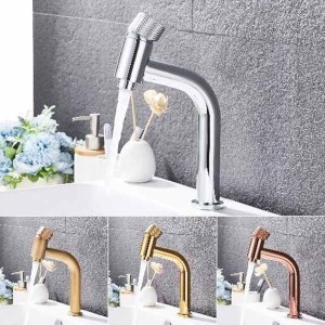 Bathroom Sink Faucet - Waterfall Antique Brass / Electroplated Centerset Single Handle One HoleBath Taps